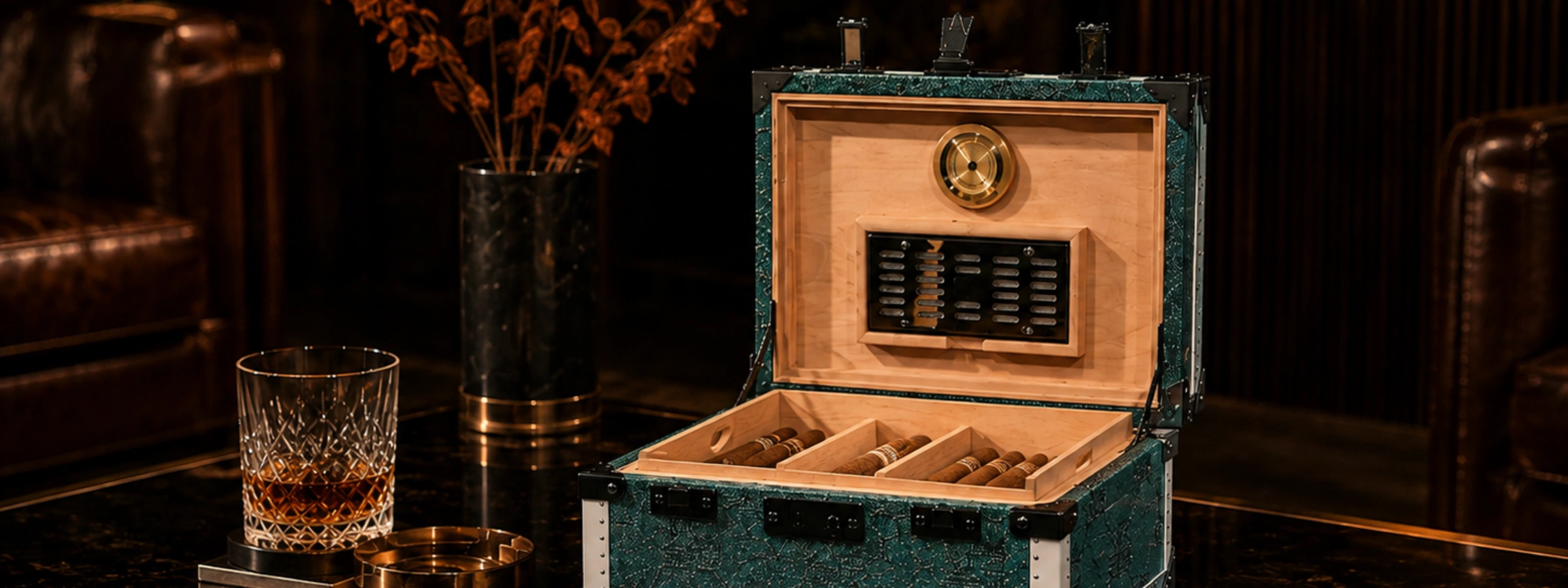 Azure Humidor material and functional view
