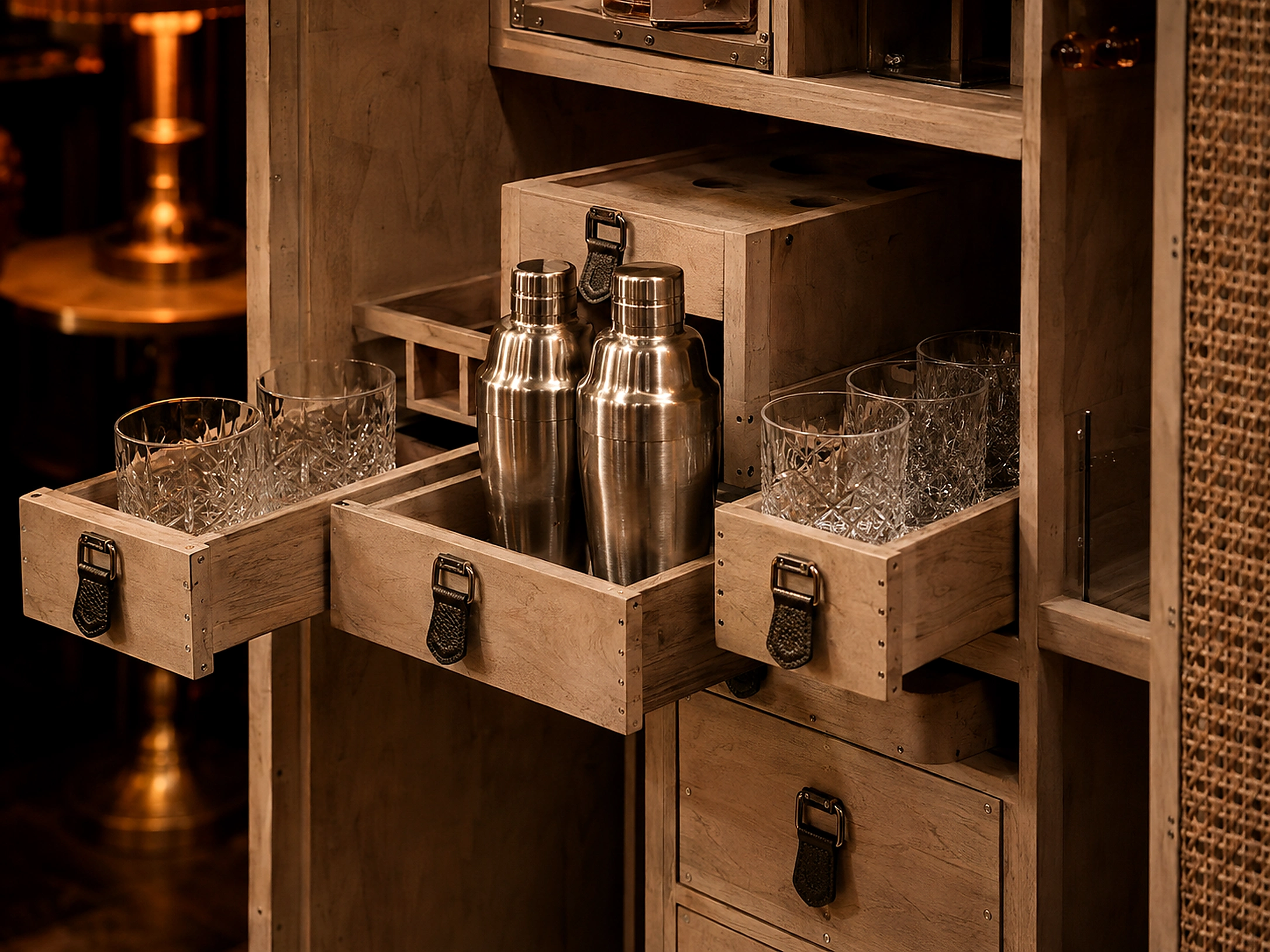 Mixer and glassware zone