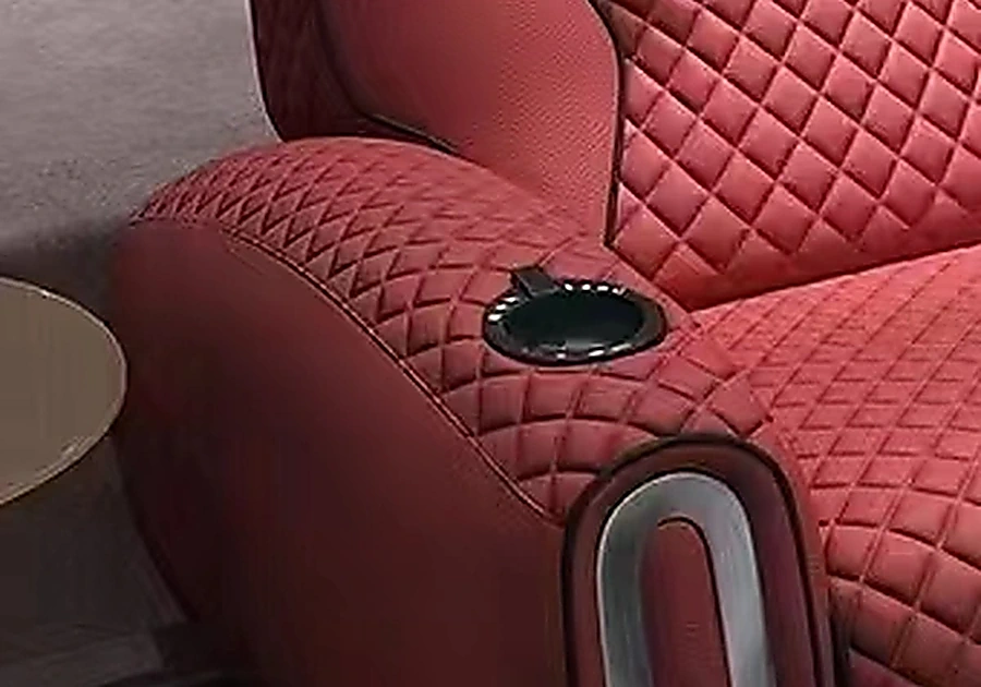 Aurelia Row cupholder and utility detail