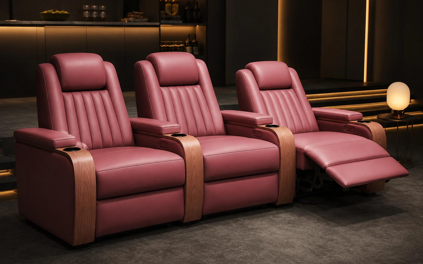 Complete Monaco Row seating arrangement shown without cropping the product body