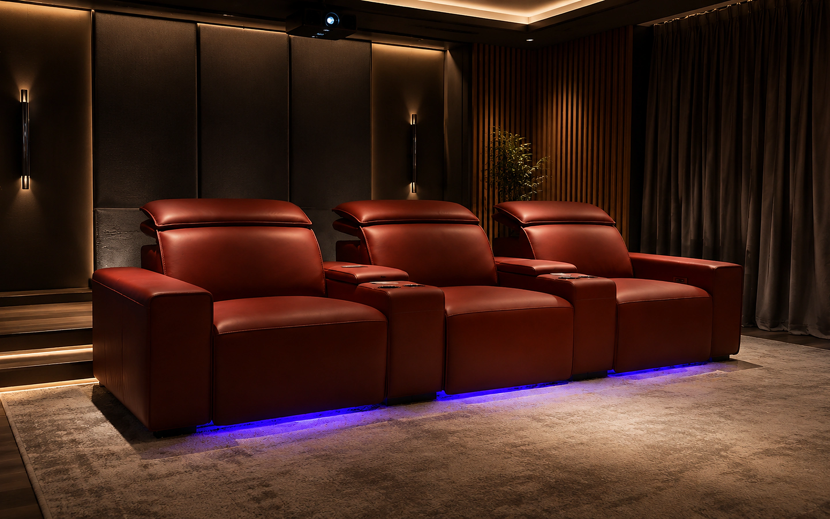 Pearl Row in a private cinema setting